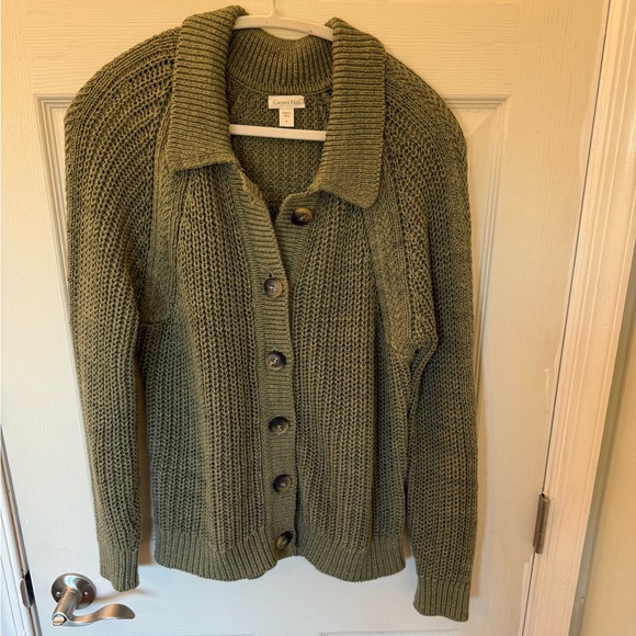 Garnet Hill Maren Linen and Organic Cotton Cardigan - Picture 2 of 6